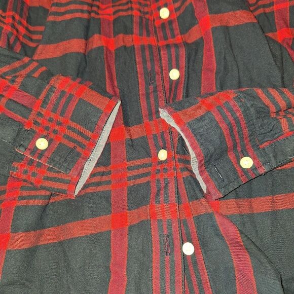 Classic Tommy Hilfiger Plaid Shirt, red + navy check Soft Woven Cotton - Picture 5 of 7